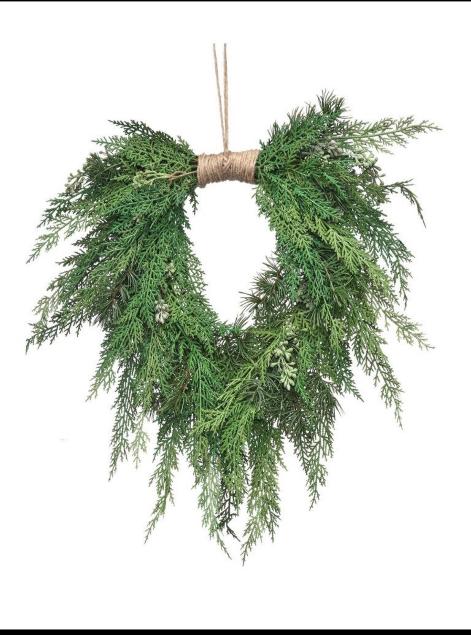Real Touch Cedar Wreath Wedding Chapel Wreath Natural Touch - Etsy | Etsy (US)