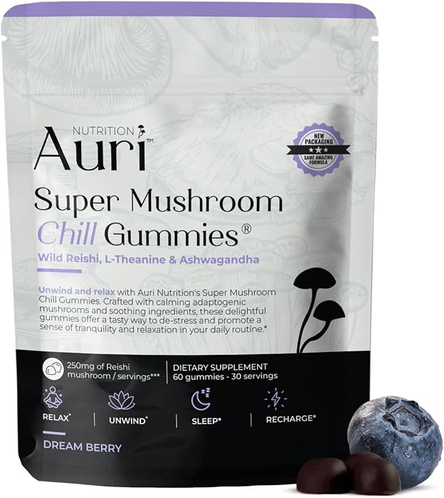 Nutrition Super Mushroom Chill Gummies - Natural Calming Aid & Stress Reduction Supplement for Ad... | Amazon (US)