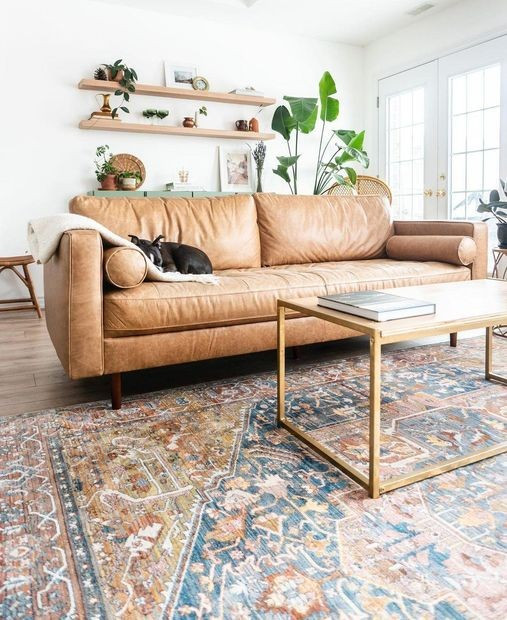 Rust Fringed Medallion 8' x 10' Area Rug | Rugs USA