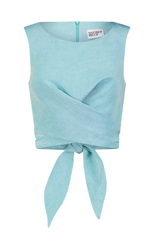 Linen-Blend Wrap Top | Moda Operandi (Global)