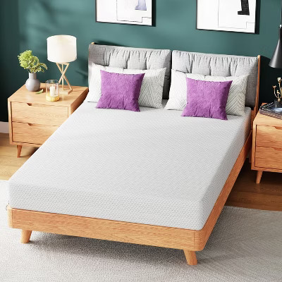FDW 8 Inch Full Green Tea Memory Foam Mattress Cooling Gel Infused Mattress,Medium Firm Mattresses Fiberglass Free/Bed-in-a-Box ,White | Target