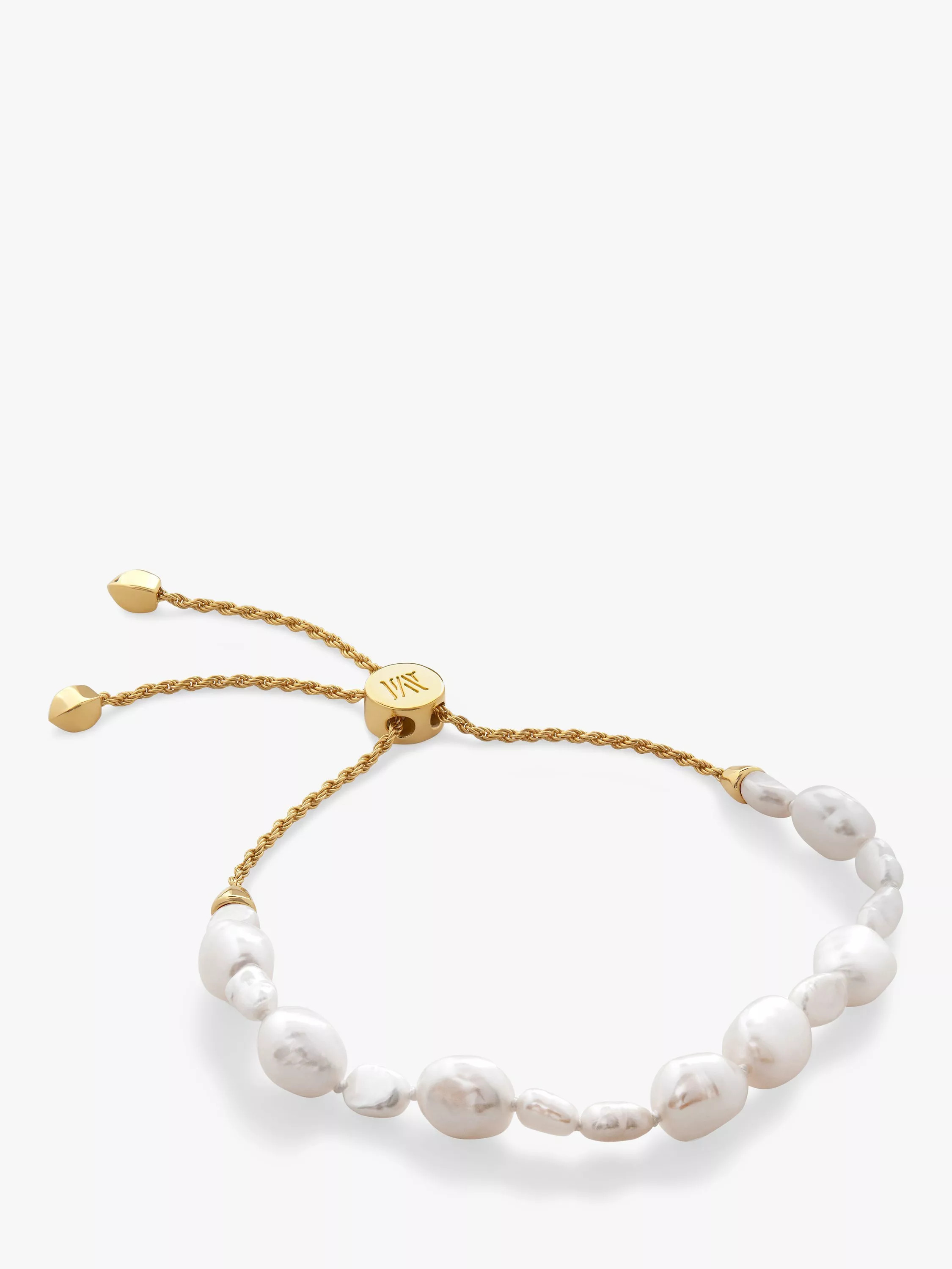 Nura Personalised Pearl Bracelet, Gold | John Lewis (UK)