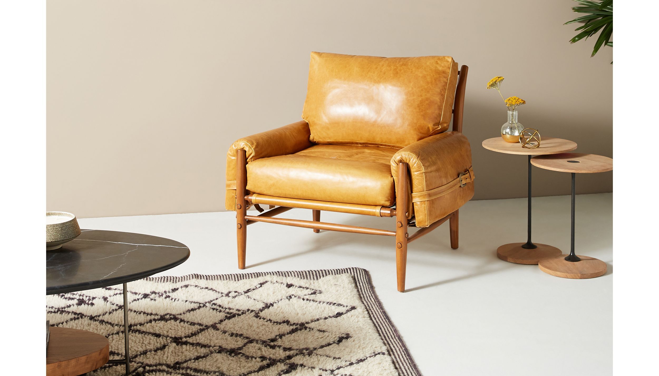 Rhys Leather Chair | Anthropologie (US)