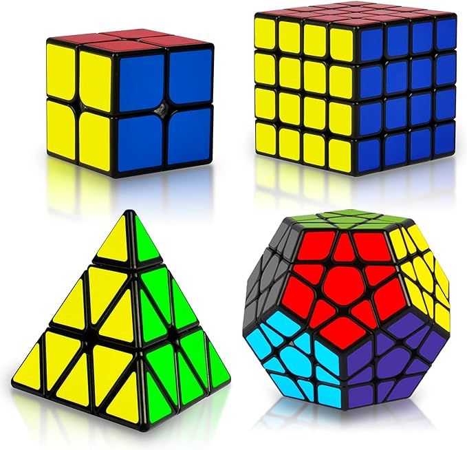 Speed Cube Set, Puzzle Cube, Magic Cube 2x2 4x4 Pyraminx Pyramid Megaminx Puzzle Cube Toy Gift fo... | Amazon (US)