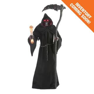 7.5 ft. Grave & Bones Animated LED Fiery Reaper H20 | The Home Depot