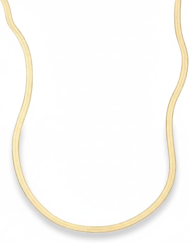 Made By Mary Hera Chain Necklace – Classic Herringbone Chain Necklace for Women | Minimalist La... | Amazon (US)