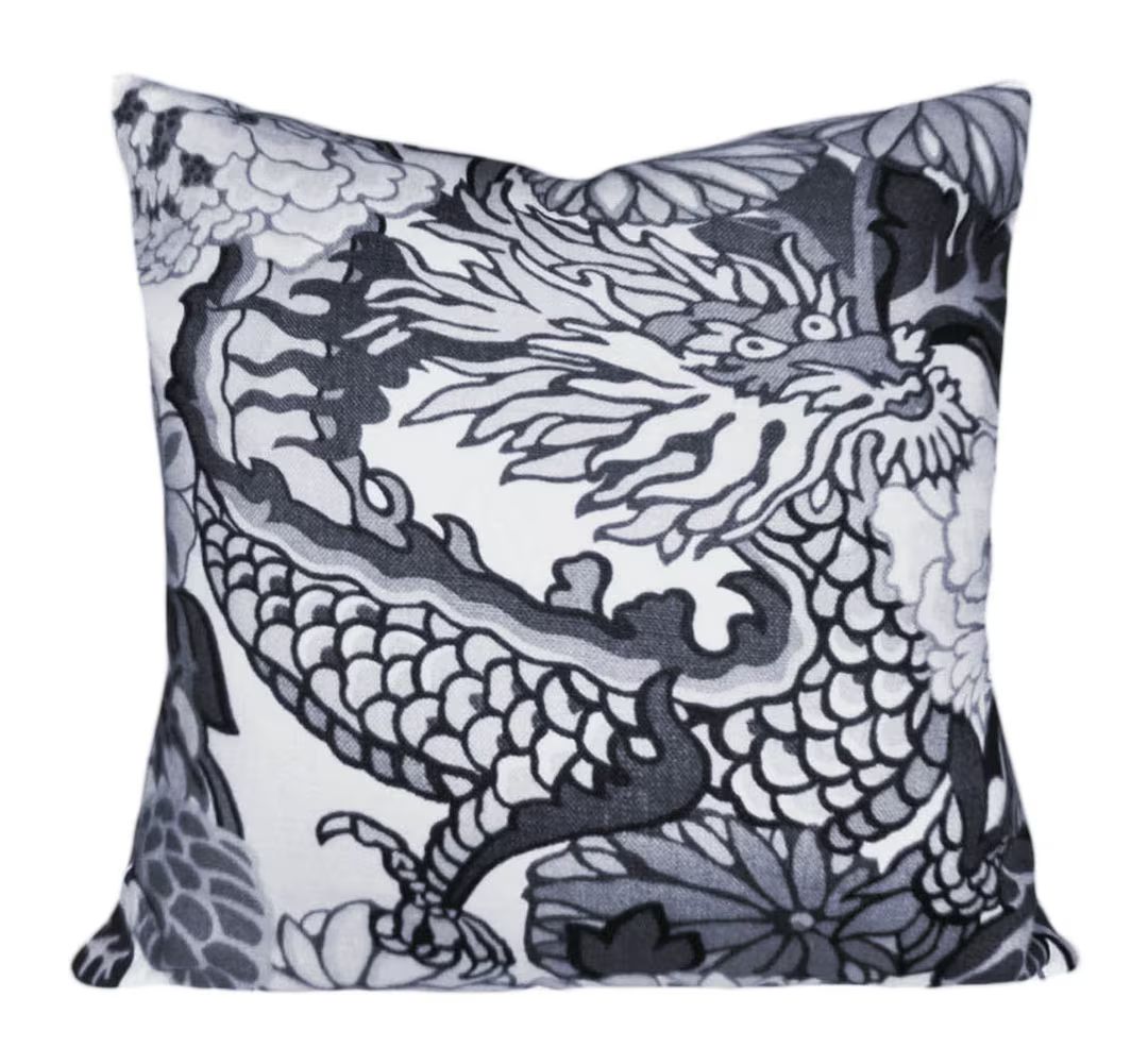 Schumacher Chiang Mai Dragon Throw Pillow Cover  Decorative - Etsy | Etsy (US)