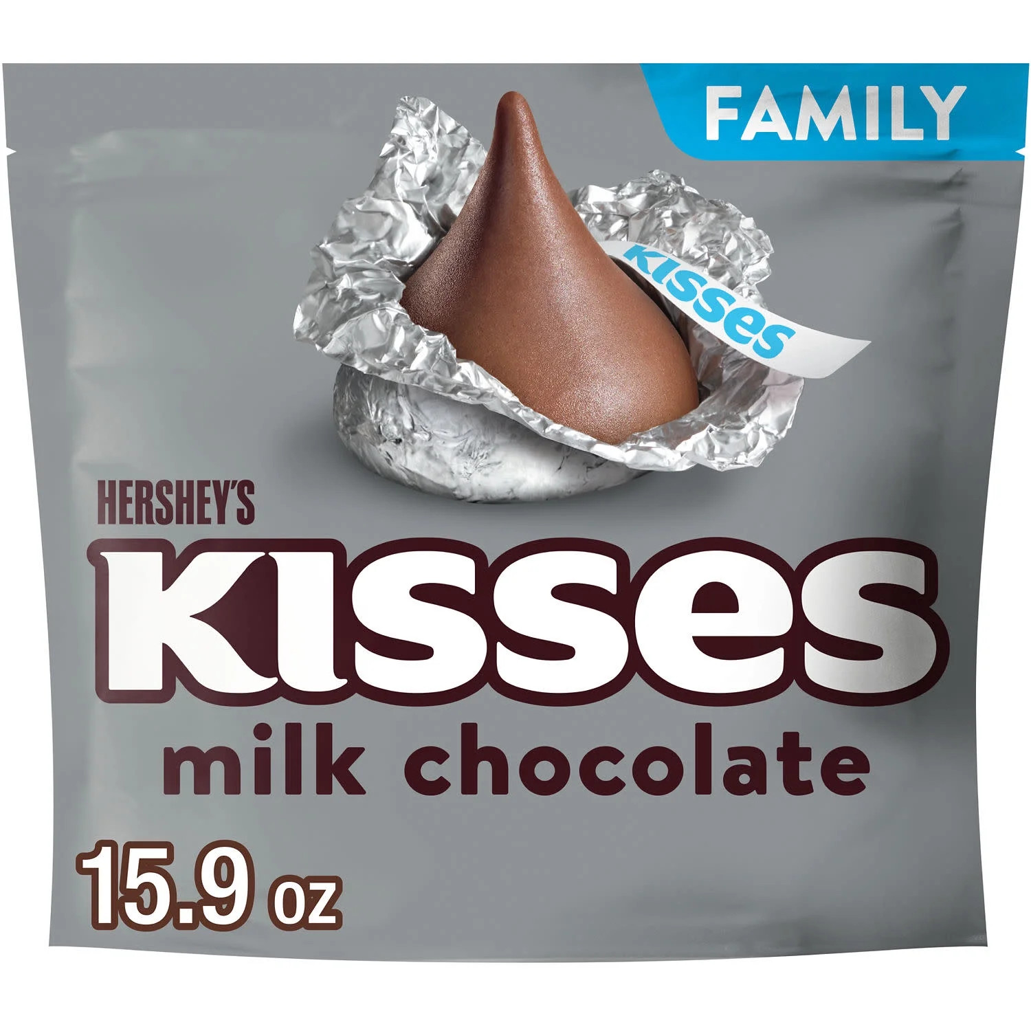 HERSHEY'S KISSES Milk Chocolate Candy Family Pack, 15.9 oz - Walmart.com | Walmart (US)
