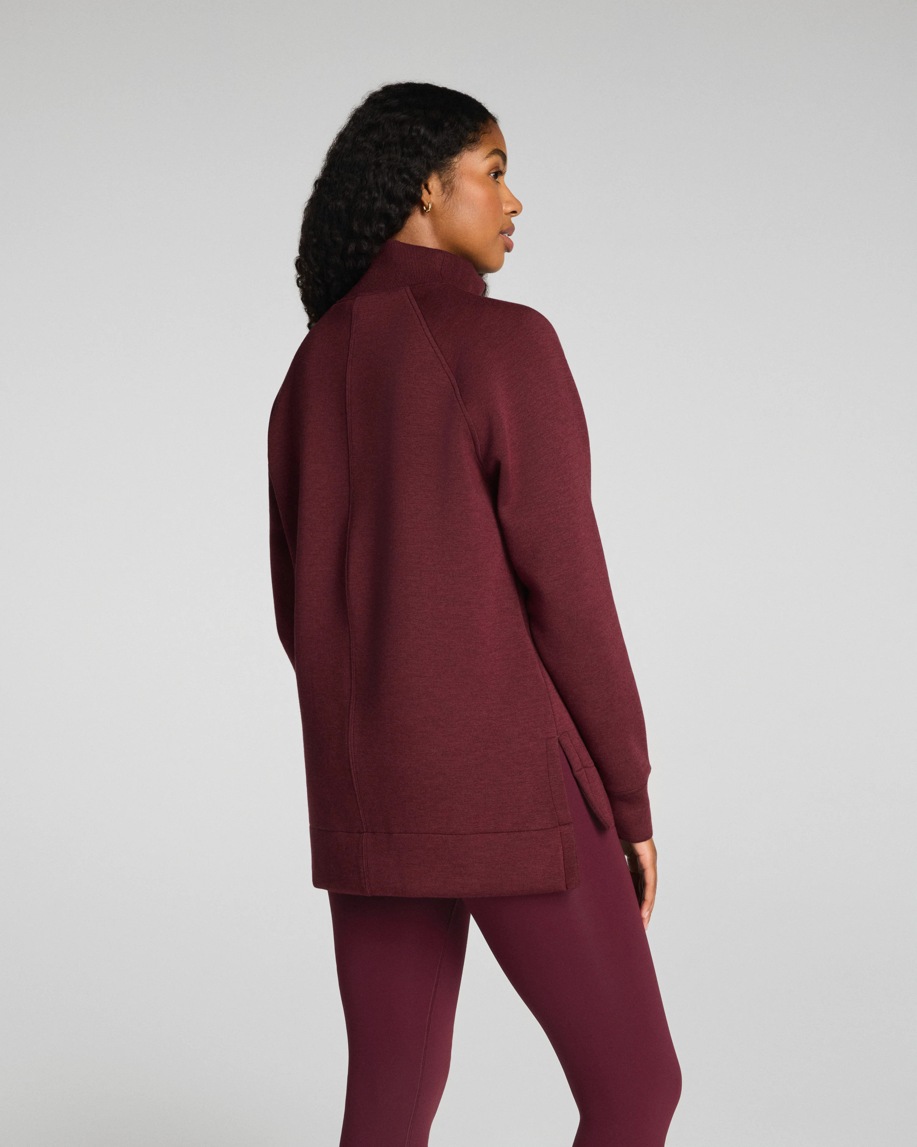 AirEssentials Brushed Half Zip Tunic Soft Long Layer | SPANX | Spanx