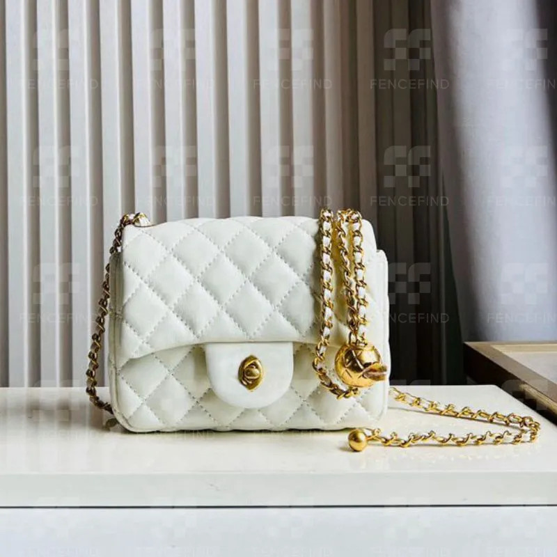 CF Shoulder Bag CC Designer Bag Mini Flap Chain Strap Cross Body Bag Handbag With Gold Ball Women... | DHGate