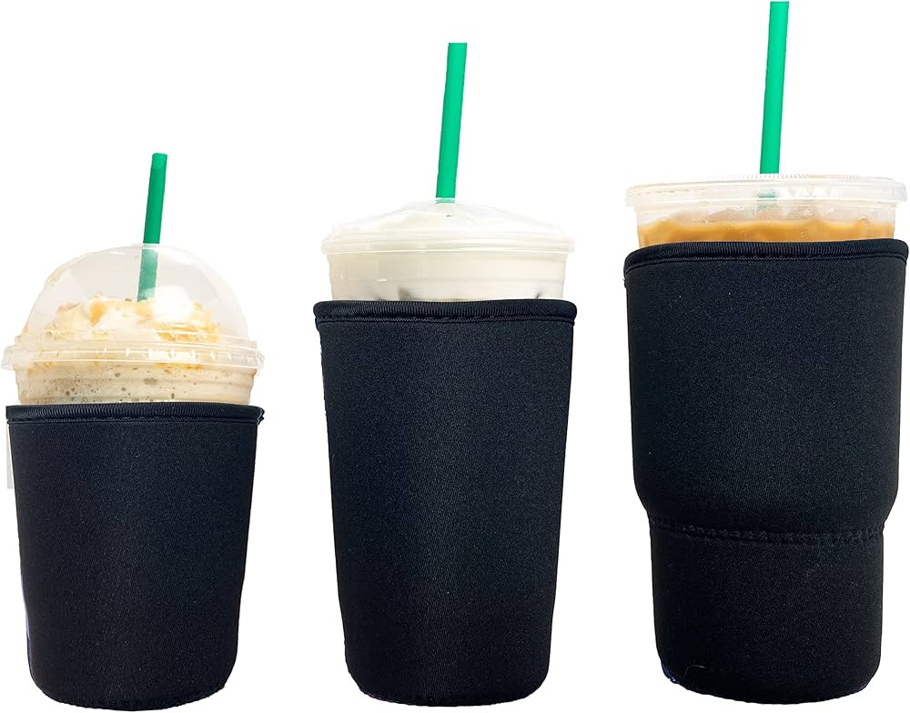 Baxendale Iced Coffee Sleeves for Cold Drink Cups - 3 Pack Reusable Neoprene Iced Coffee Cup Slee... | Amazon (US)