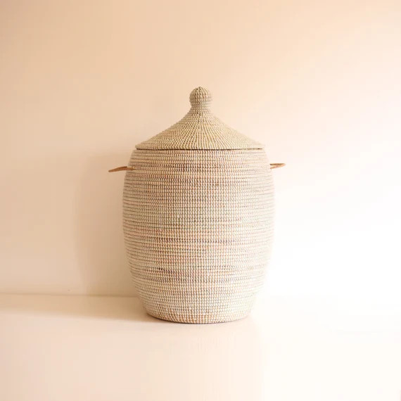 African Basket White EGG Medium H 23-25 | Etsy | Etsy (UK)