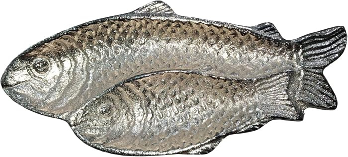 Ashland 10.5" Silver Metal Fish Tray, Summer Home Decor | Amazon (US)
