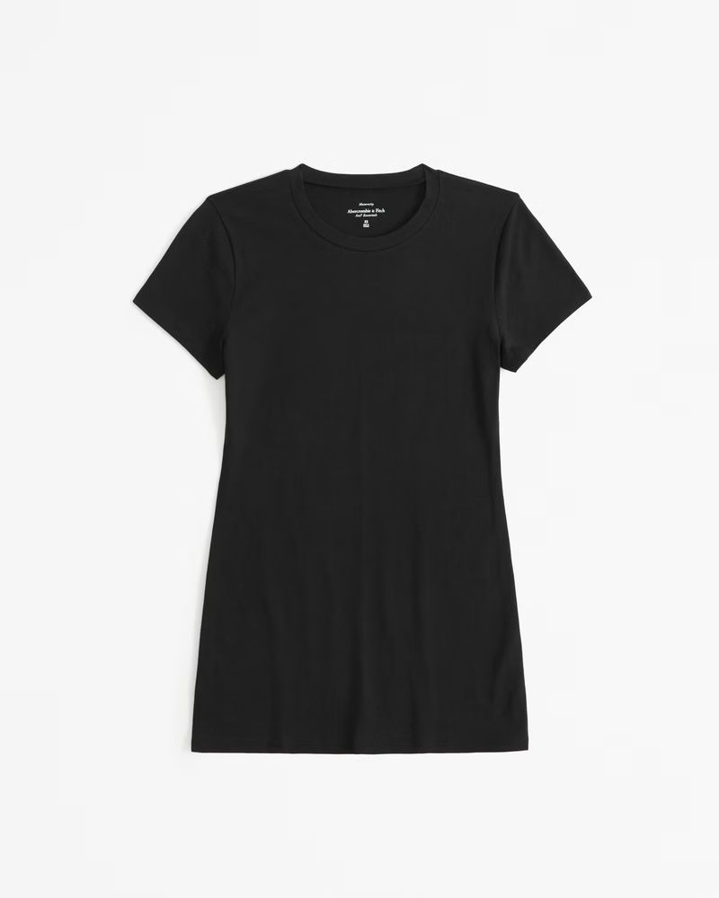 Maternity Short-Sleeve Cotton-Blend Seamless Fabric Tee | Abercrombie & Fitch (US)