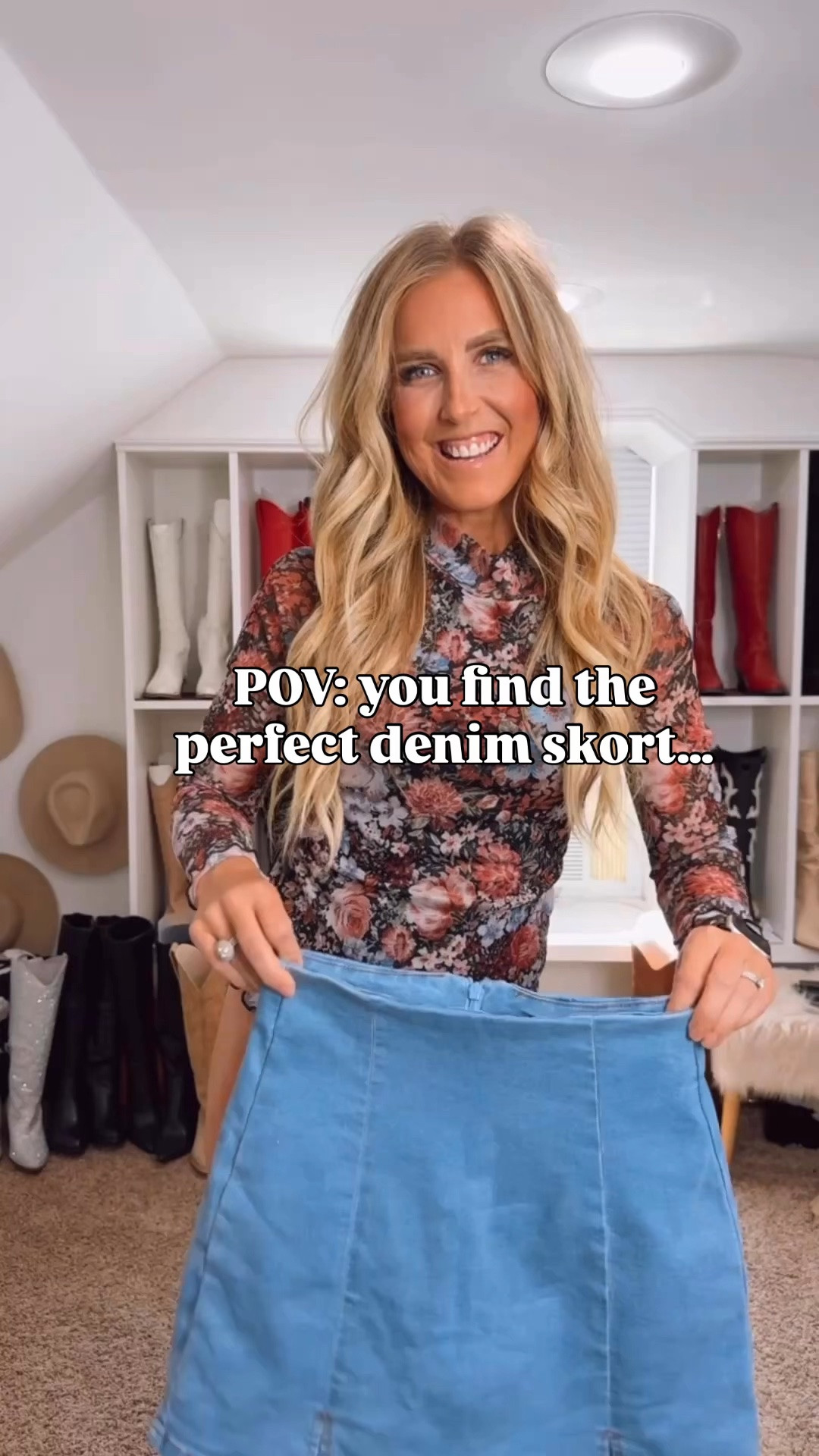 The BEST denim skort on amazon!!! 

 #LTKgrwm #LTKootd #LTKmomlife