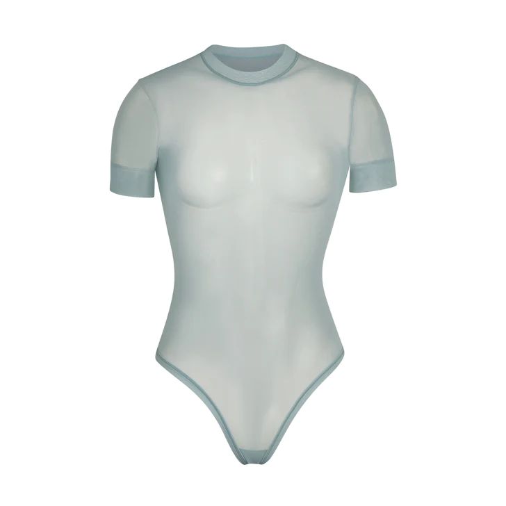 SUMMER MESH T-SHIRT BODYSUIT | SKY | SKIMS (US)