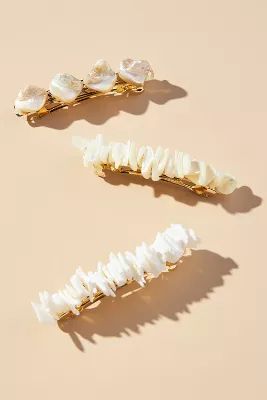 Set of Four Seashell Barrettes | Anthropologie (US)