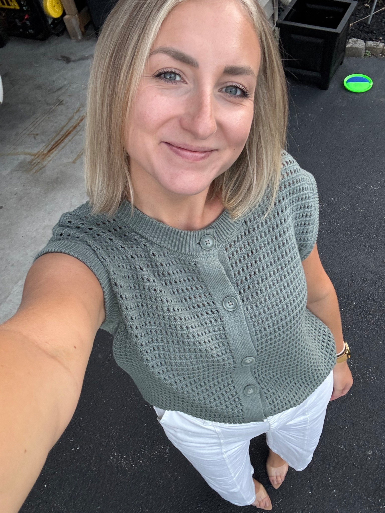 Got a ton of compliments on this shirt tonight! I have it in two colors. This and the cream. Both are very wearable and a great transition piece to fall! I am wearing a small. 

These pants hit at a good spot if you’re tall, right at the ankle  

#LTKWorkwear #LTKFindsUnder50 #LTKStyleTip