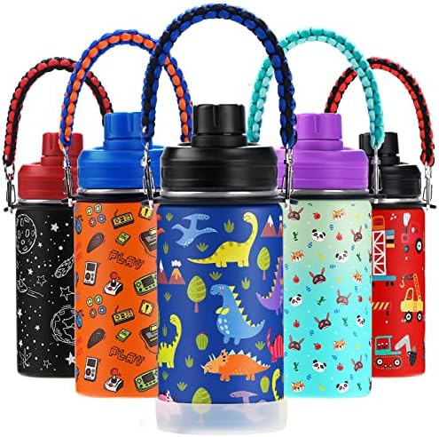 WEREWOLVES 14 oz Kids Water Bottle with Leakproof Spout Lid, Paracord Handle & Boot, Insulated Wi... | Amazon (US)