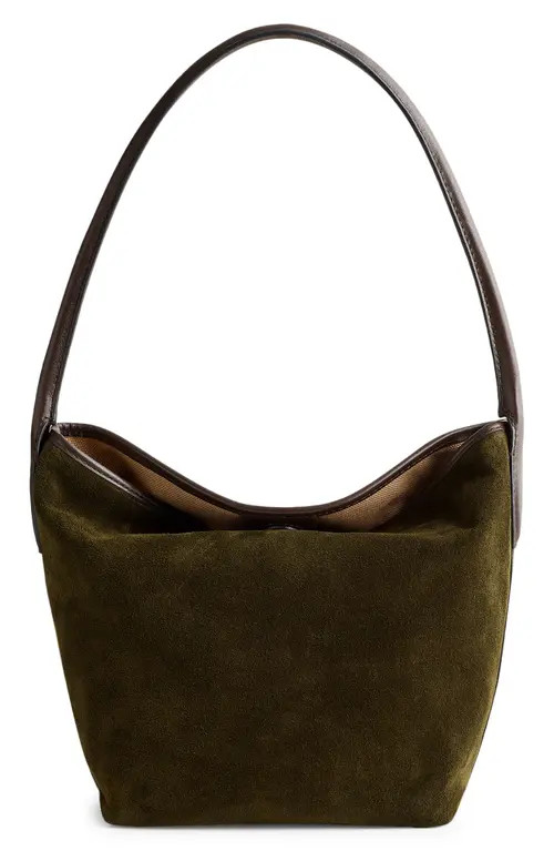 Madewell The Port Suede Lid Shoulder Bag in Dried Olive Multi at Nordstrom | Nordstrom
