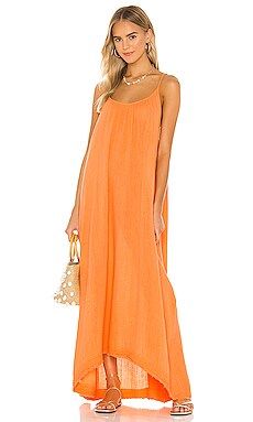 9 Seed Tulum Low Back Maxi Dress in Mandarine from Revolve.com | Revolve Clothing (Global)