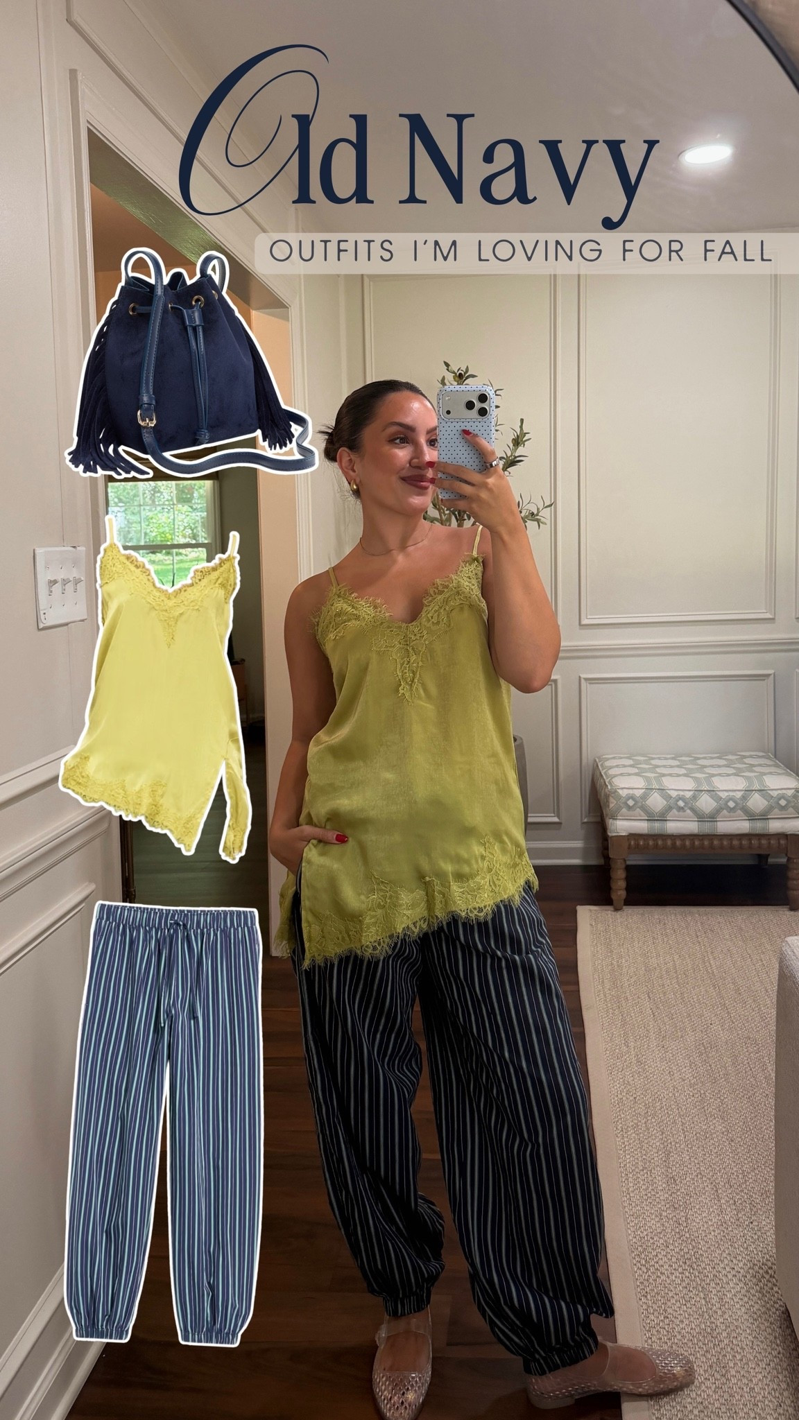 Old Navy outfits I’m loving for fall: patterned pants paired with an asymmetrical top

—right now old navy has a sale going on for 50% off EVERYTHING! 



Sales, Fall Outfit Inspo, OOTD, mirror selfie, seasonal fits, women’s fashion, autumn apparel