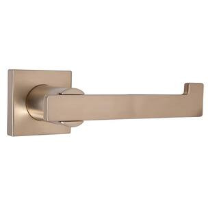 Lura Single Post Toilet Paper Holder in Brushed Bronze | The Home Depot