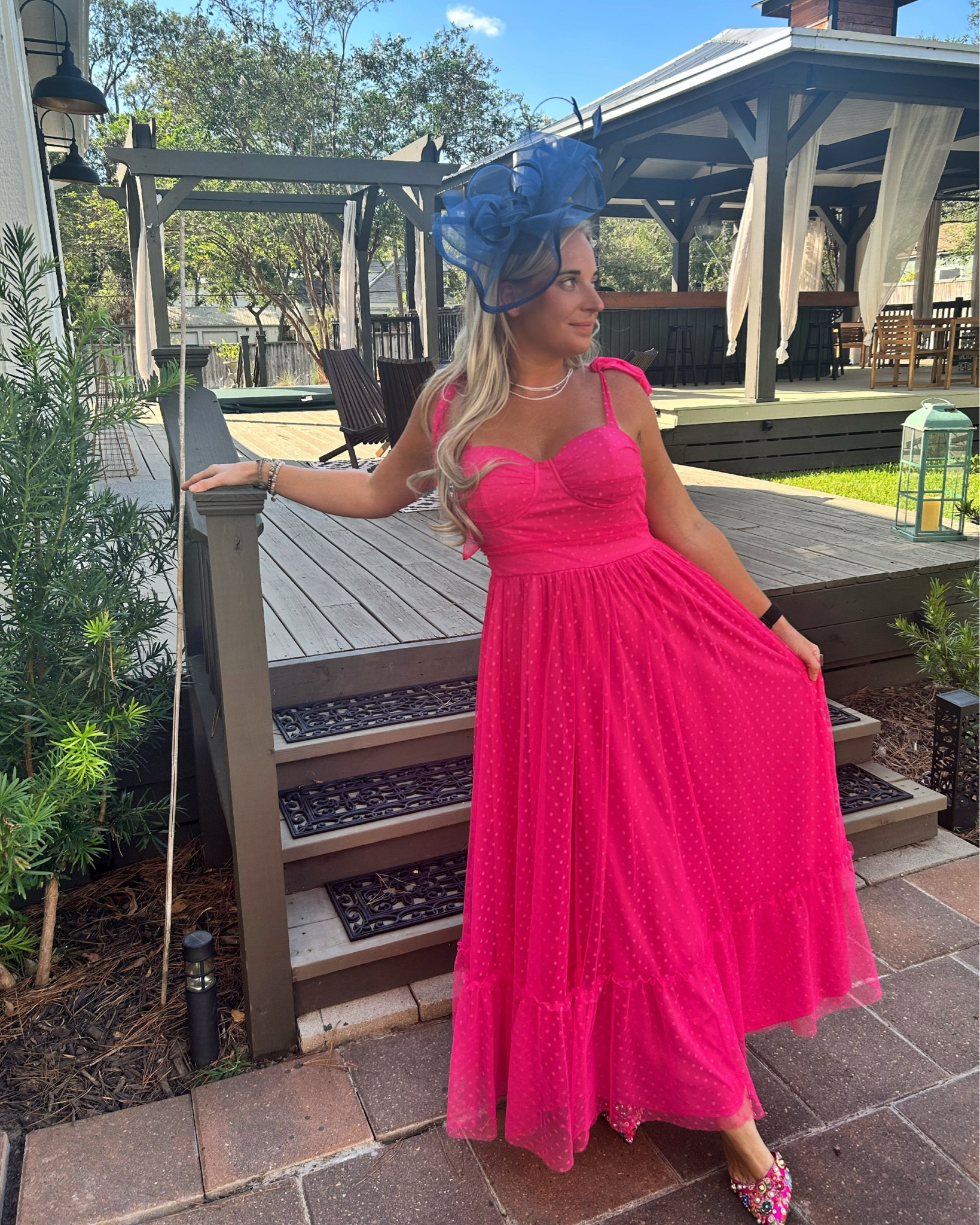 Ready for the races. Size is L but I could have easy got a M. Height 5’2. Shoe size 6 1/2 

#LTKWedding #LTKBeauty #LTKParties