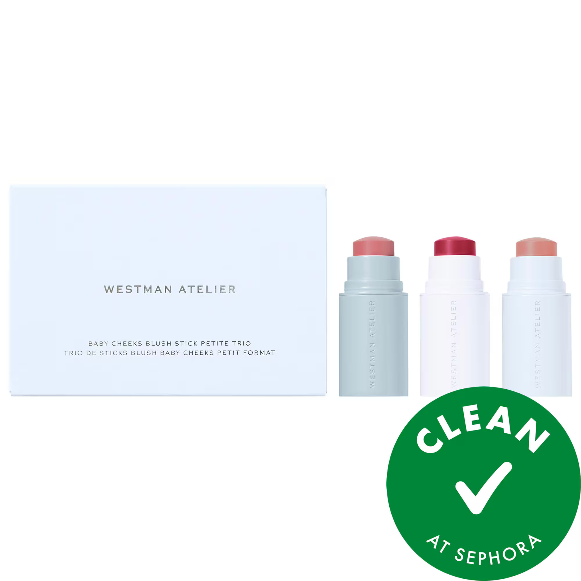 Westman Atelier Mini Baby Cheeks Lip + Cheek Cream Blush Stick Trio Gift Set 0.09 oz/2.5 g | Sephora (US)