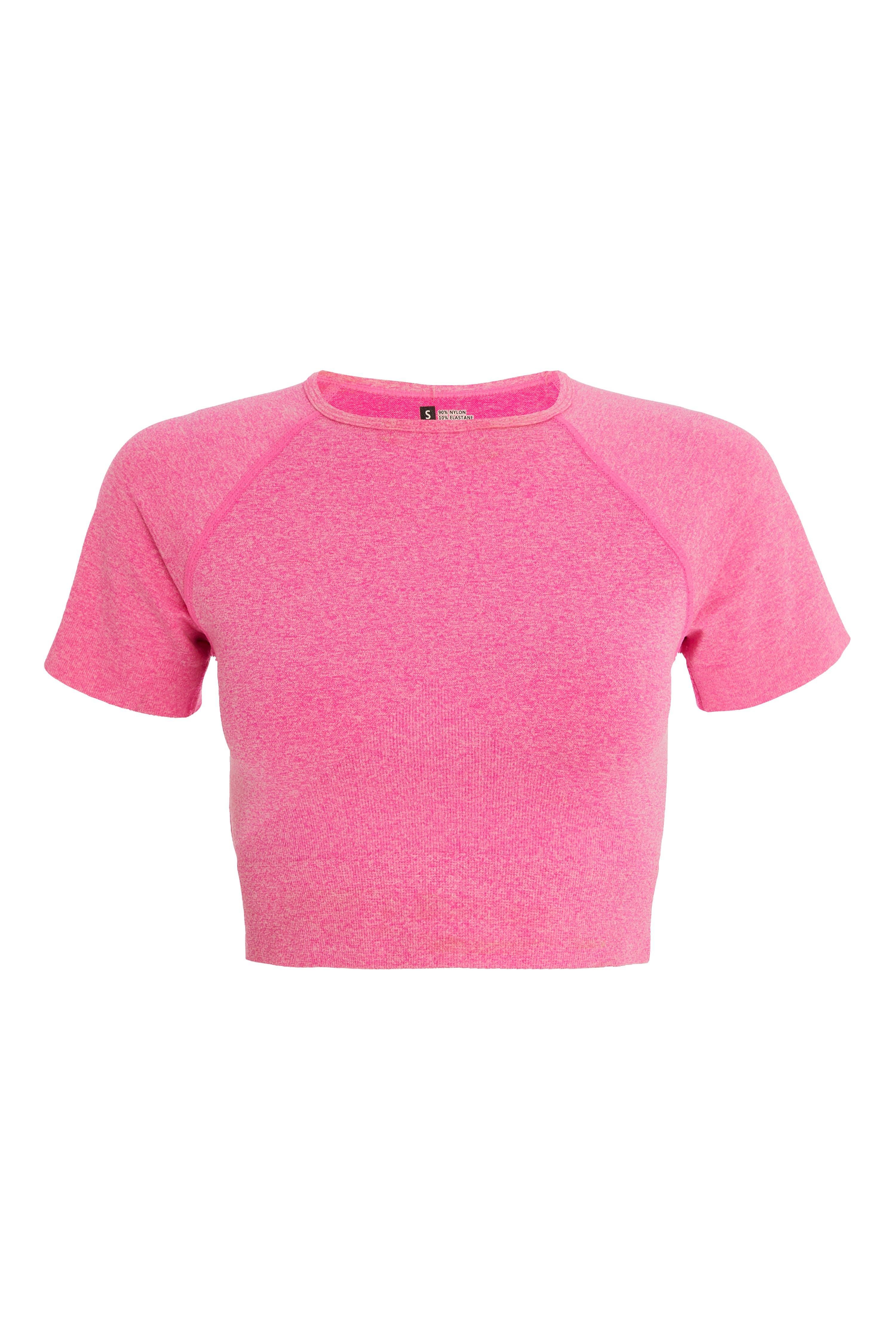 Pink Seamless Crop Top | Quiz Clothing (UK)