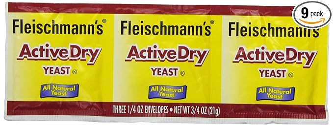 Fleischmann's Yeast, Active, Dry, 0.75-Ounce Packet (Pack of 9) | Amazon (US)