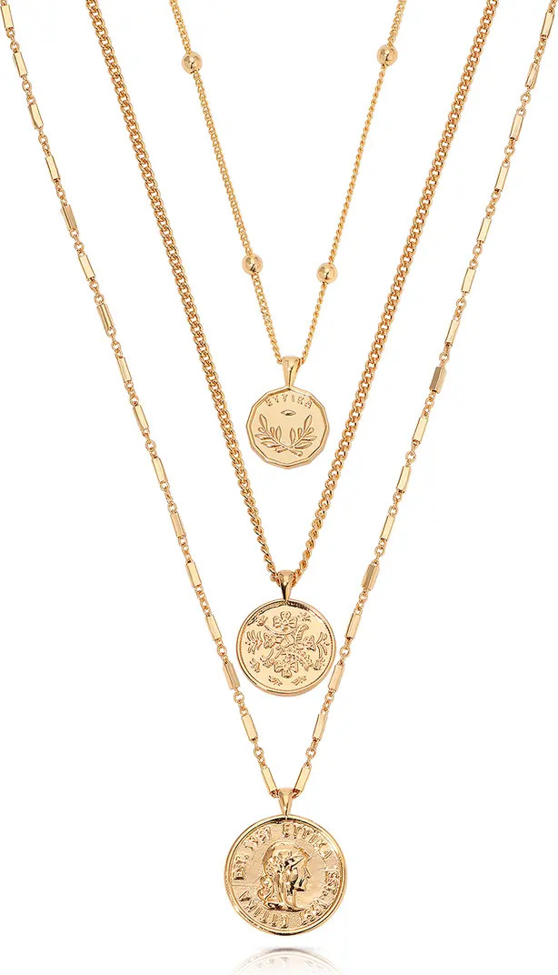 Set of 3 Coin Pendant Necklaces | Nordstrom