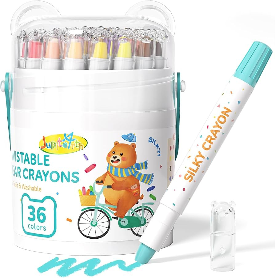 Toddler Crayons, 36 Colors Jumbo Crayons for Toddlers, Non Toxic Washable Crayons, Twistable Cray... | Amazon (US)