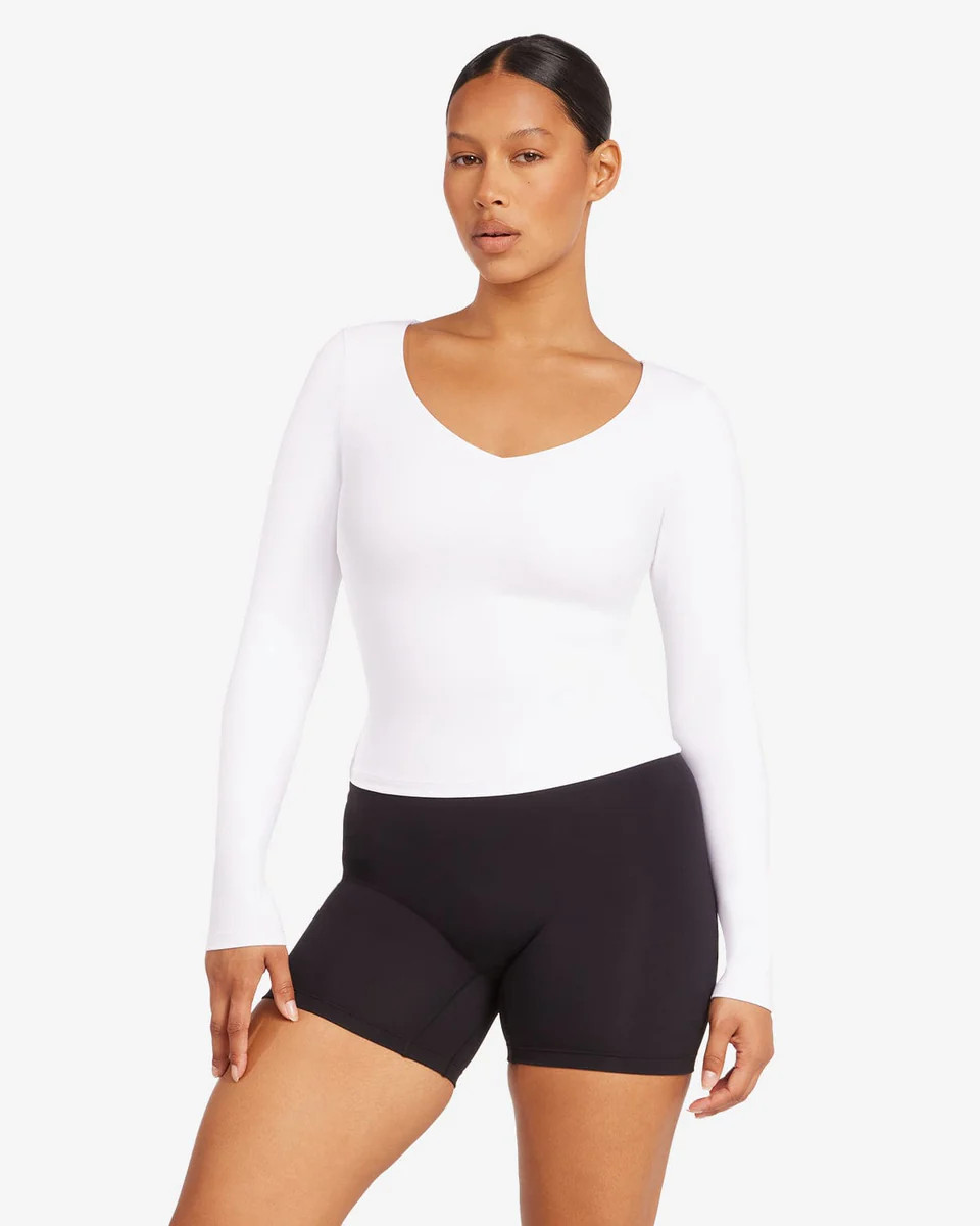 Form Alina Long Sleeve Top | White | Crop Shop Boutique AU