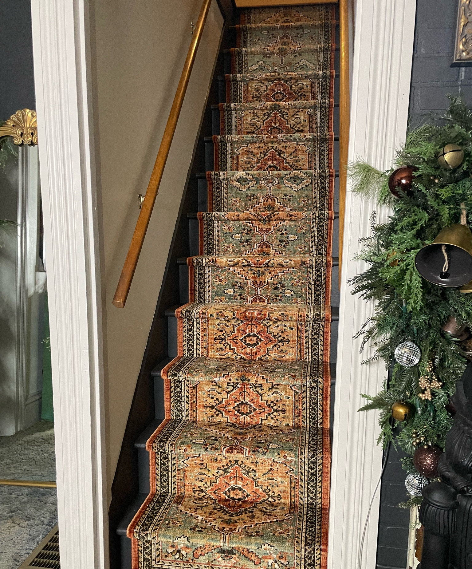 Currently remodeling our 18th century farmhouse and love this rug we used as a stair runner! Complete DIY tutorial on IG @nichenn_oh #rug #stairrunner #rugrunner #homedecor


#LTKhome #LTKstyletip #LTKfindsunder100