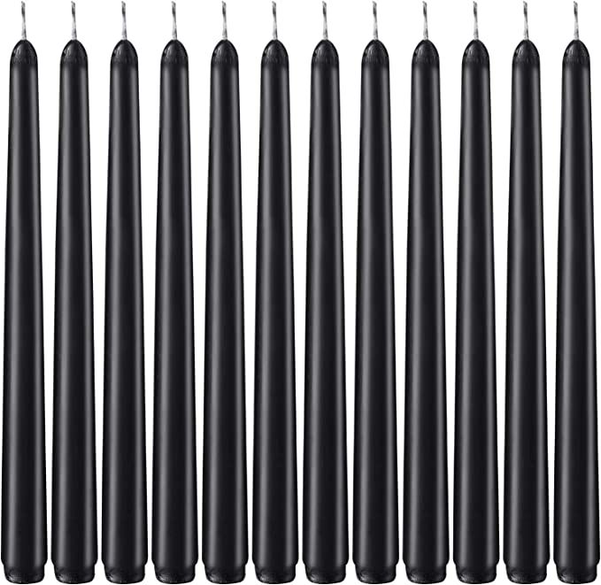 NIKY 10 inch Taper Candles Set of 12 Unscented Dripless Candlesticks - 8 Hours Long Burning for H... | Amazon (US)