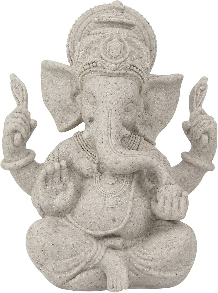 Vimtrysd 8 Inch Large Ganesha Statues, Hindu Elephant Statue Ganpati Idol Buddha Sculptures, Indi... | Amazon (US)