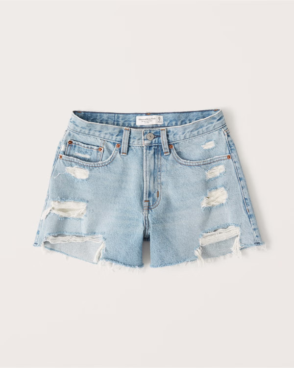 Mid Rise Boyfriend Shorts | Abercrombie & Fitch (US)