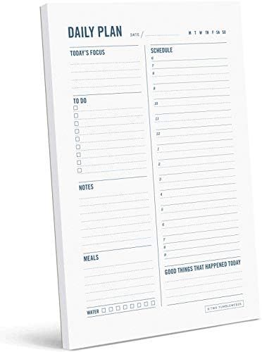 Two Tumbleweeds Daily to Do List Notepad - Desktop Planning Pad with Daily Schedule, Meal Planner an | Amazon (US)