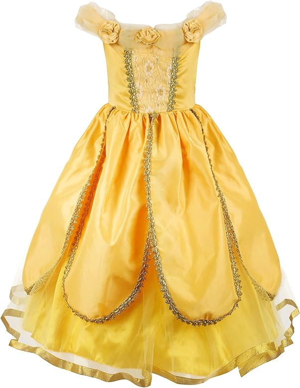 JerrisApparel Christmas Party Fancy Costume Deluxe Princess Dress Up for Girls | Amazon (US)