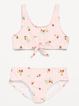 Tie-Front Bikini Swim Set for Girls | Old Navy (US)