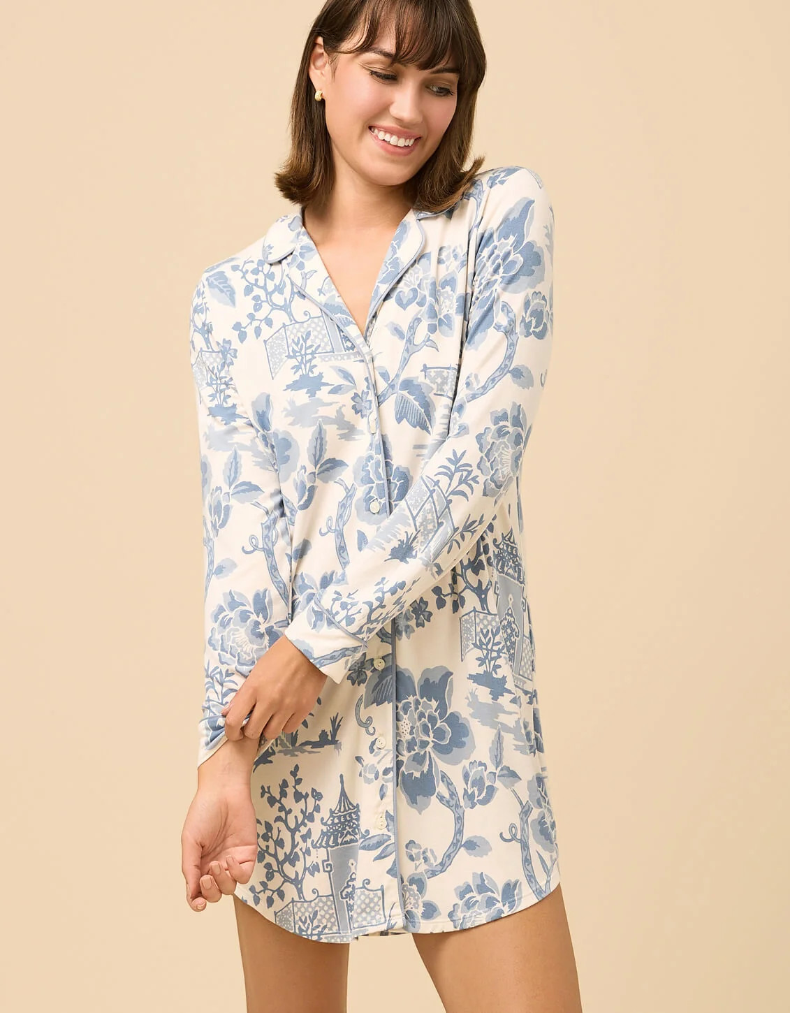 Pajama Sleep Shirt Garden Toile | Spartina 449