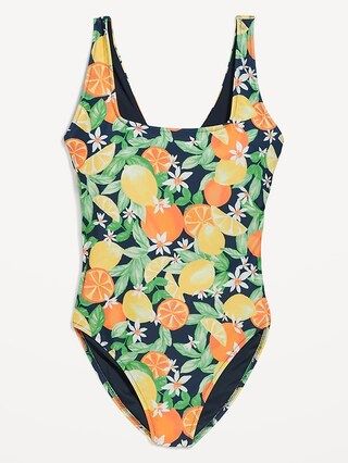 Matching Twist-Back Cutout One-Piece Swimsuit for Women | Old Navy (US)