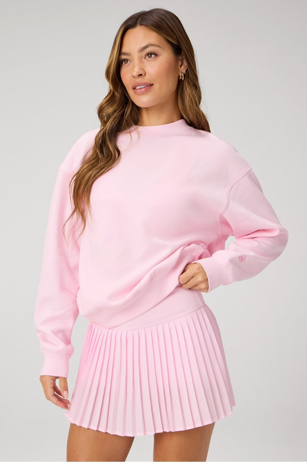 Cozy Fleece Crew Neck Sweatshirt | Fabletics