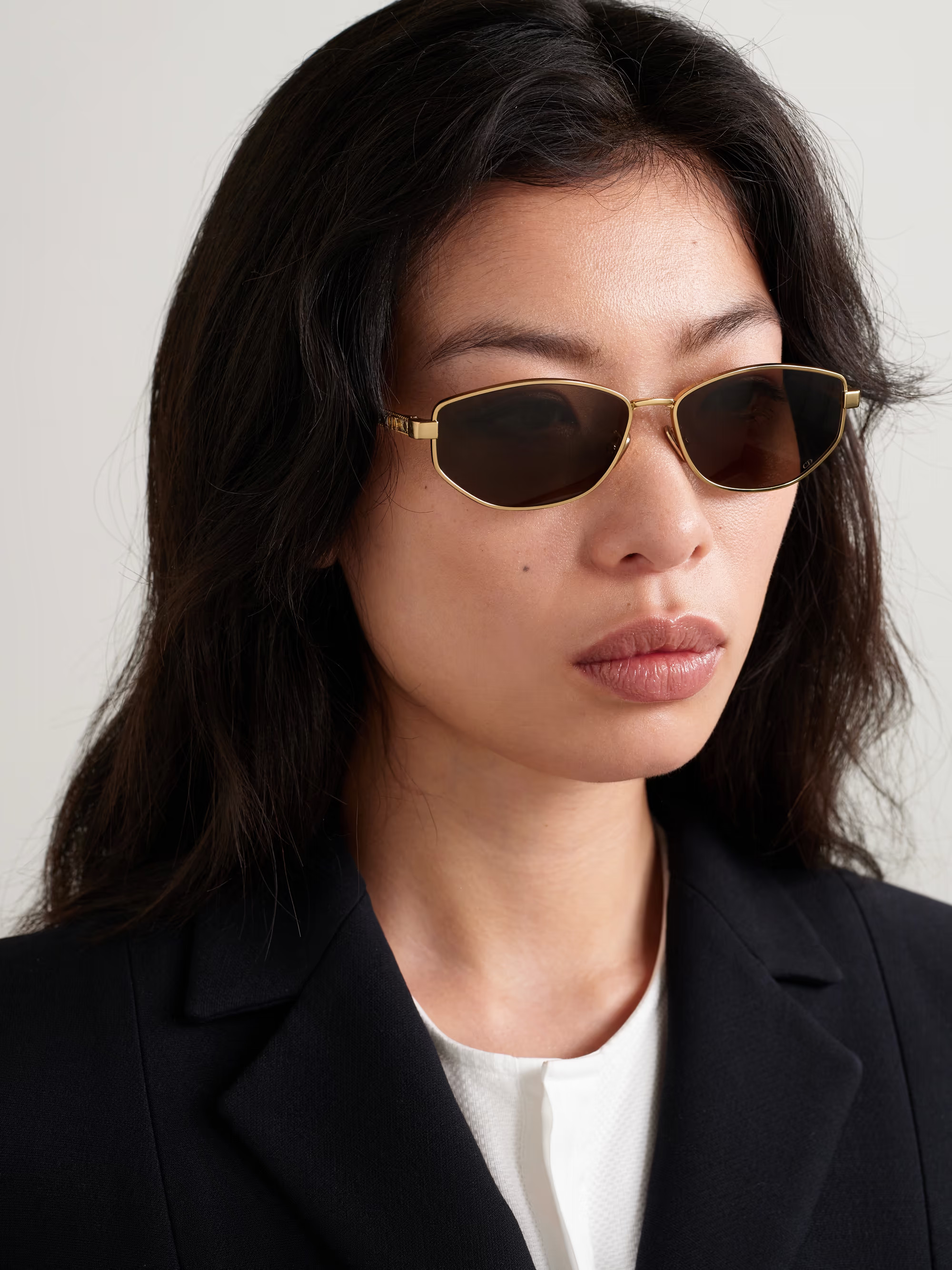 DiorCannage B1U oval-frame gold-tone sunglasses | NET-A-PORTER (US)