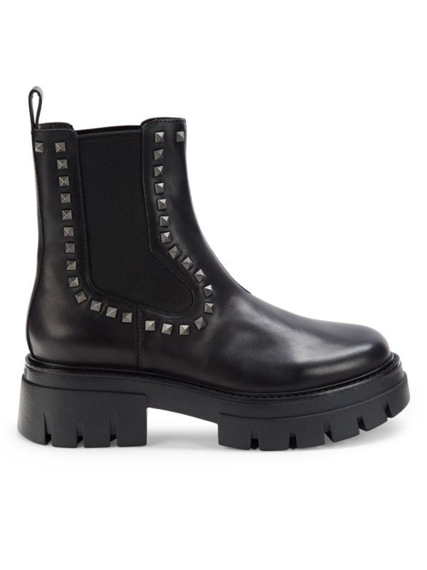 Lenny Studded Leather Chelsea Boots | Saks Fifth Avenue OFF 5TH