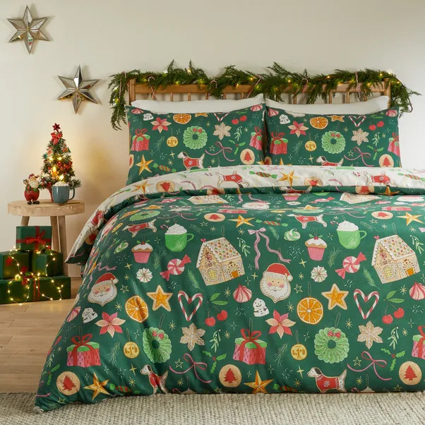 Duvet Day Festive Treat Duvet Cover and Pillowcase Set | Dunelm