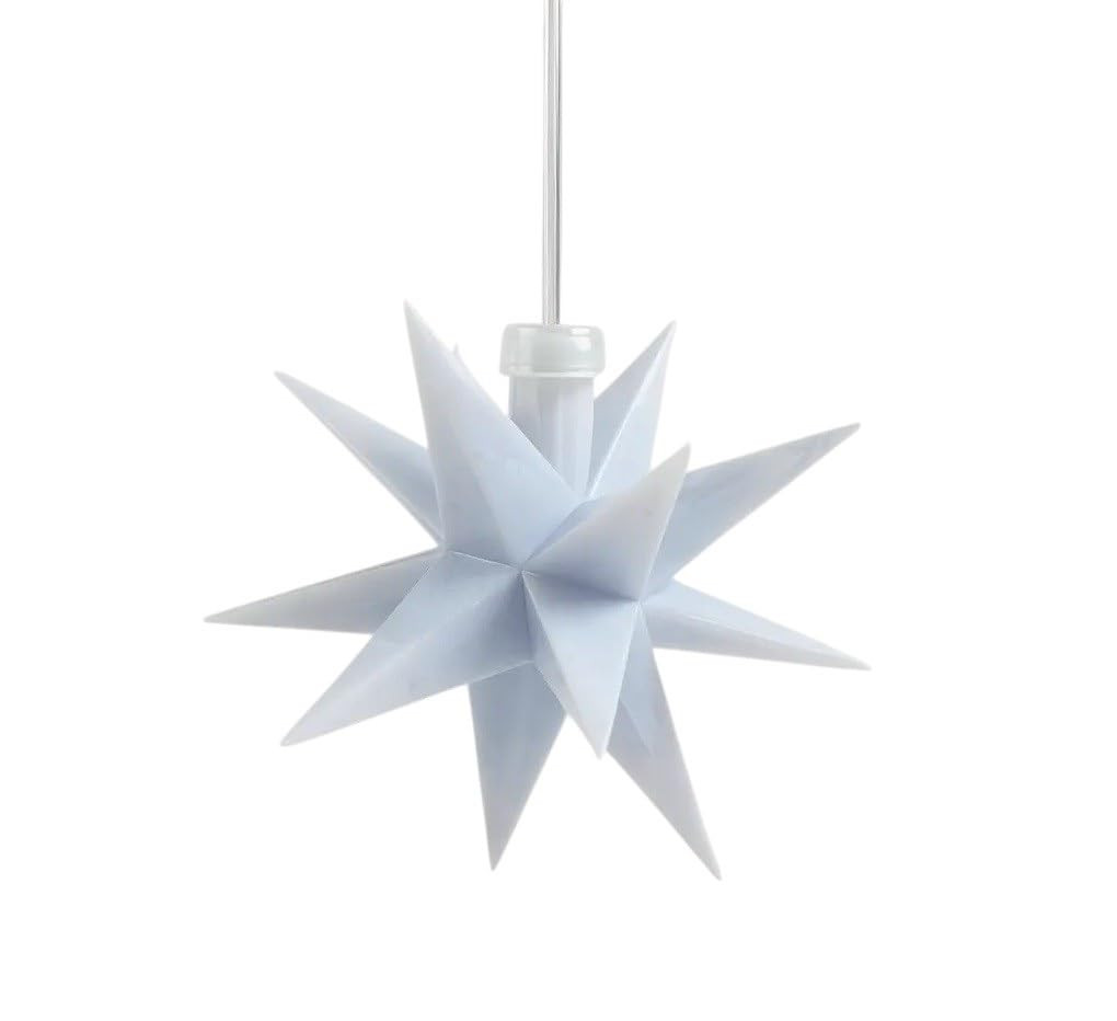 LED Weihnachtsstern 8 cm, Warmweiß, Batteriebetrieb mit Timer, 3D-Design, Innenbereich Weihnacht... | Amazon (DE)