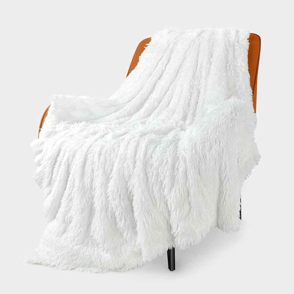 TOONOW Extra Soft Fuzzy Faux Fur Throw Blanket 50"x60", Reversible Lightweight Fluffy Cozy Plush ... | Amazon (US)