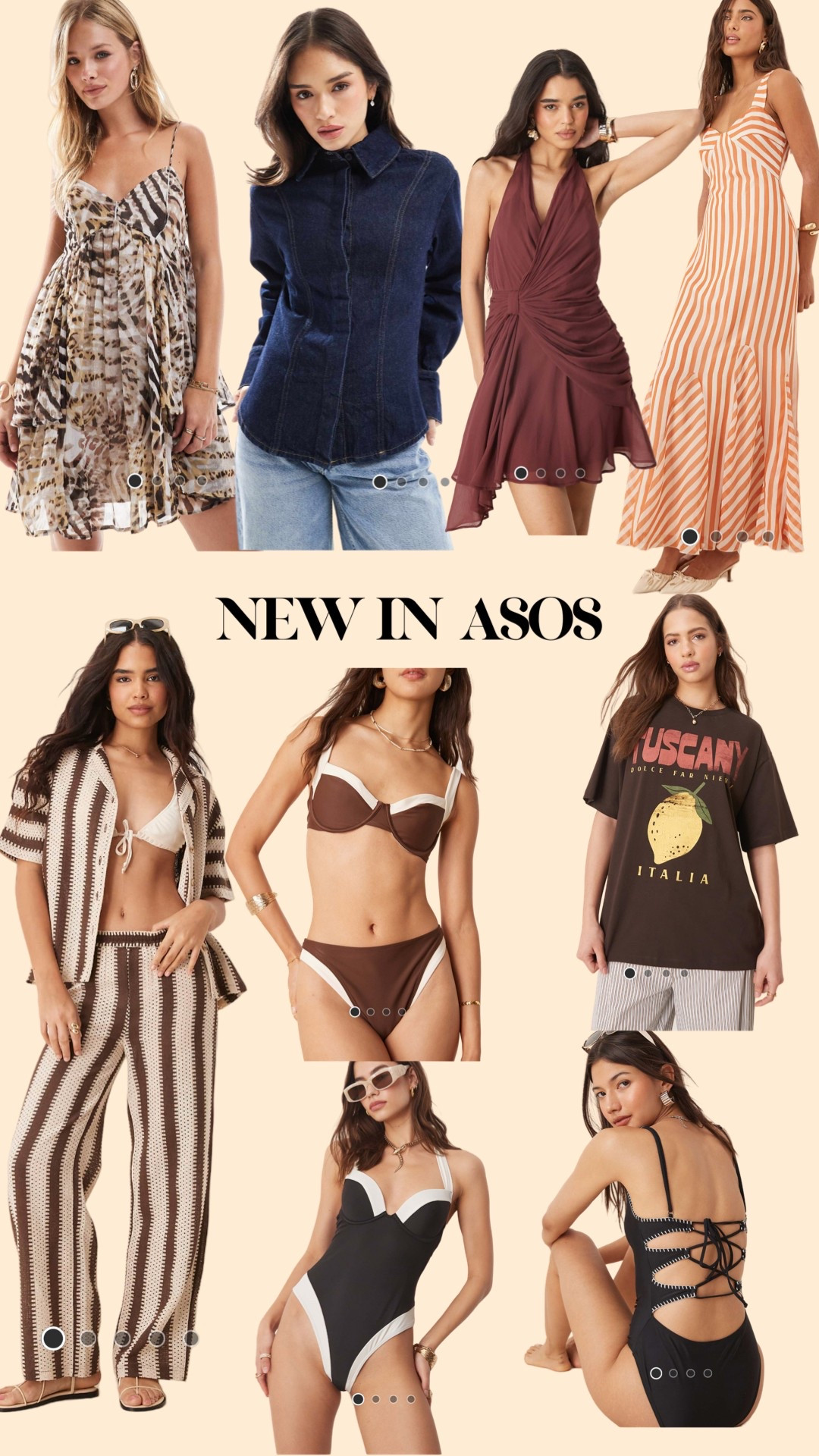 New in asos faves 😍

Holiday outfits, holiday inspo, summer outfits, crochet set, summer dress 